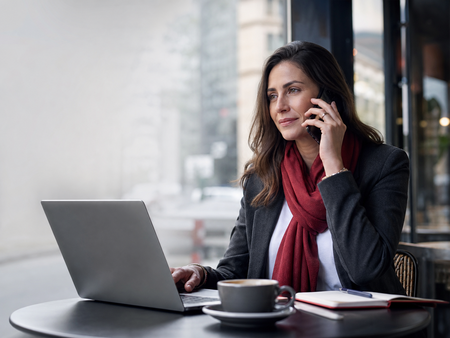 Professional using one communications identity across devices