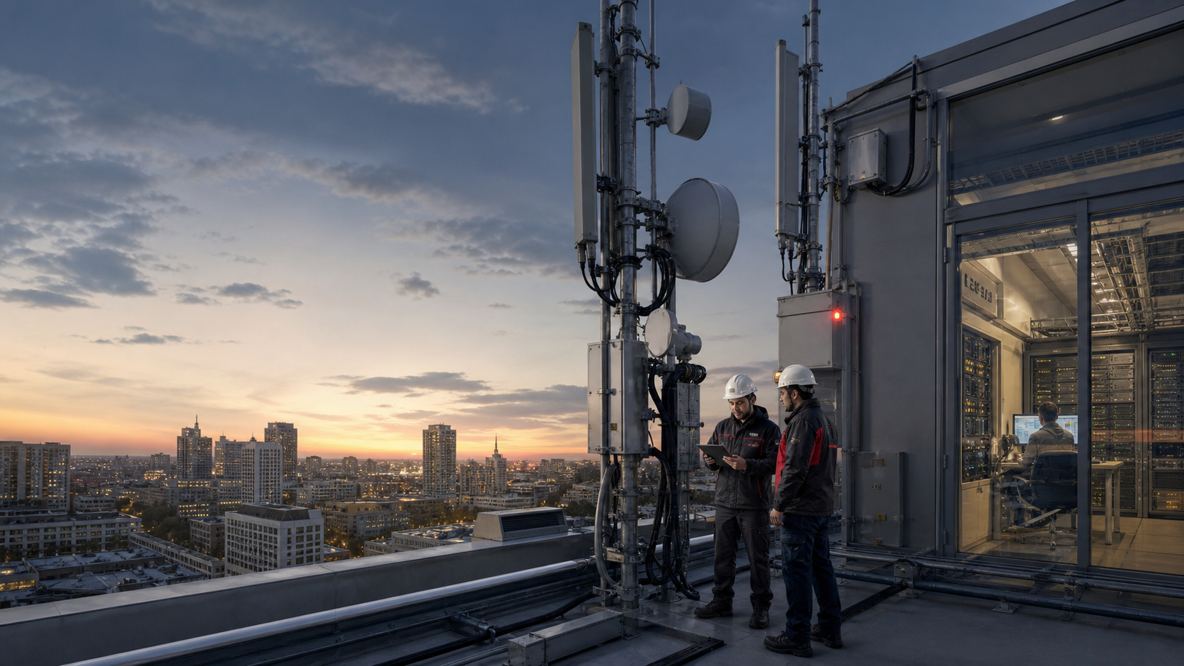 Telecom engineers operating a city edge network